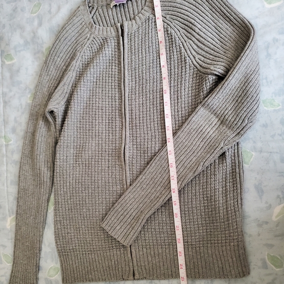 Liz Claiborne grey Front zipper Sweater - Picture 8 of 10